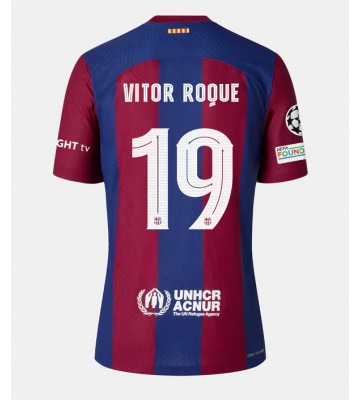 Barcelona Vitor Roque #19 Hemmatröja Kvinnor 2023-24 Kortärmad